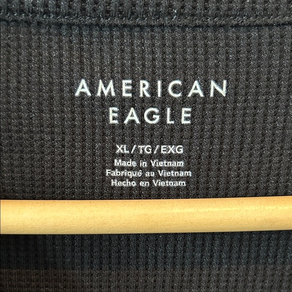 American Eagle V neck Henley Long Sleeve Top Women’s Size XL - Picture 3 of 6